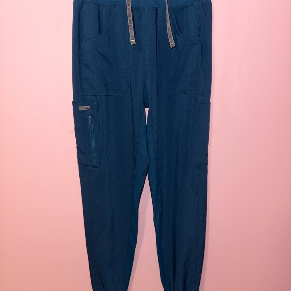 Landau Women's Scrub Joggers Caribbean Blue